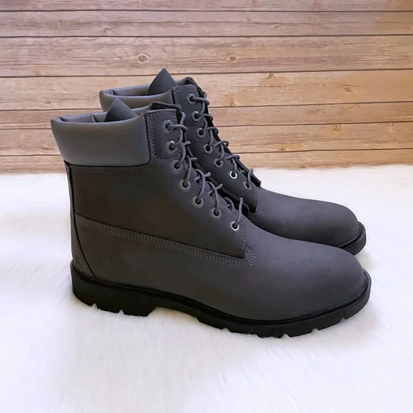Timberland Men’s Classic 6” Waterproof Dark Grey Boots - Picture 1 of 7